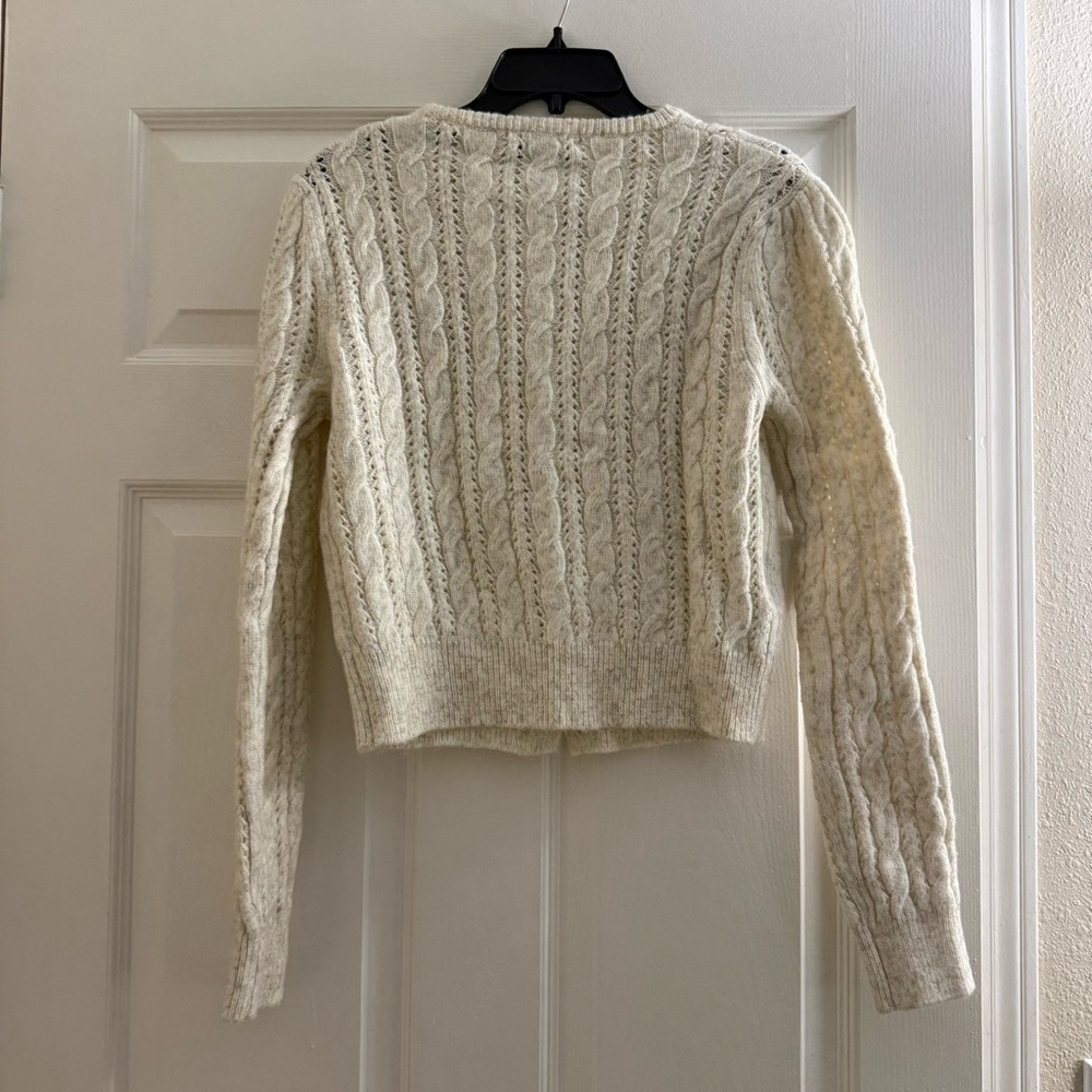 NWT Mango Knit Braided Cardigan with Lace Details - Picture 4 of 10